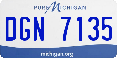 MI license plate DGN7135