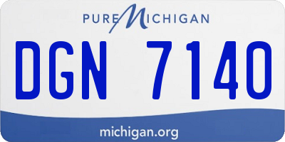MI license plate DGN7140