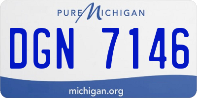 MI license plate DGN7146