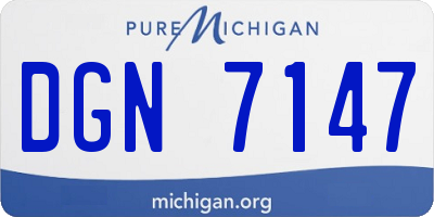 MI license plate DGN7147