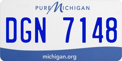 MI license plate DGN7148