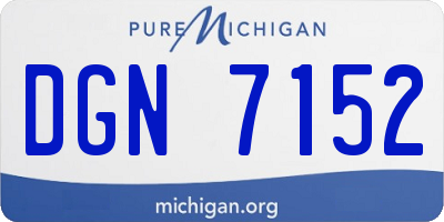 MI license plate DGN7152