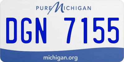MI license plate DGN7155
