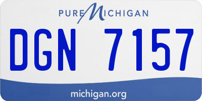 MI license plate DGN7157