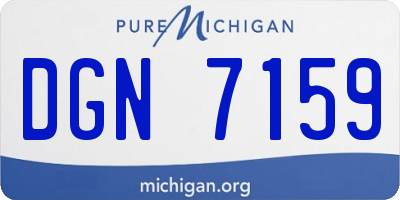 MI license plate DGN7159
