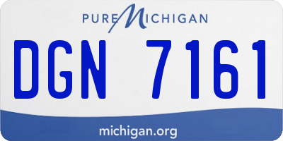 MI license plate DGN7161