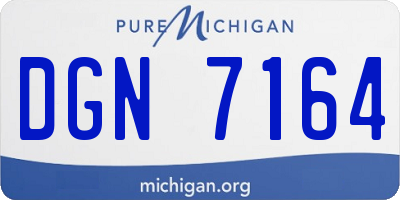 MI license plate DGN7164