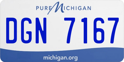MI license plate DGN7167