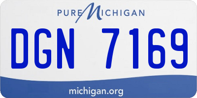 MI license plate DGN7169