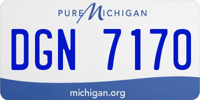 MI license plate DGN7170
