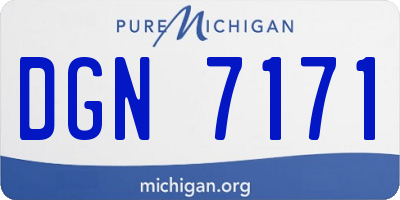 MI license plate DGN7171