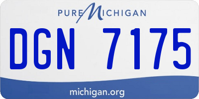 MI license plate DGN7175