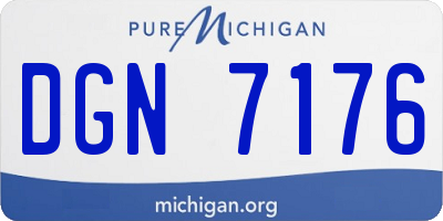 MI license plate DGN7176