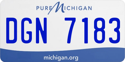 MI license plate DGN7183