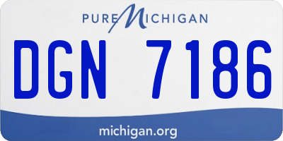 MI license plate DGN7186