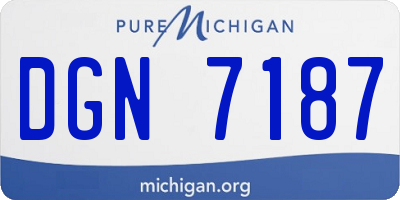 MI license plate DGN7187