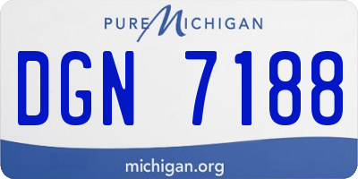 MI license plate DGN7188