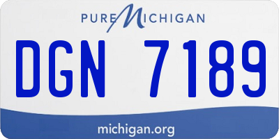 MI license plate DGN7189