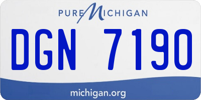 MI license plate DGN7190