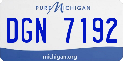 MI license plate DGN7192