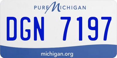 MI license plate DGN7197