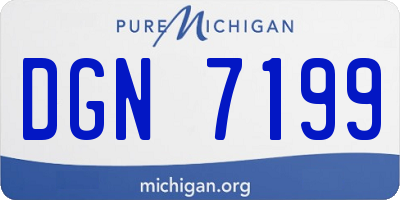 MI license plate DGN7199