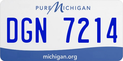 MI license plate DGN7214