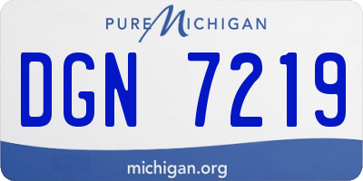 MI license plate DGN7219