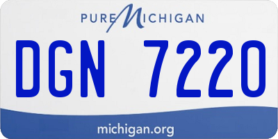 MI license plate DGN7220