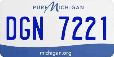MI license plate DGN7221
