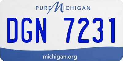 MI license plate DGN7231
