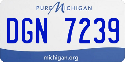 MI license plate DGN7239