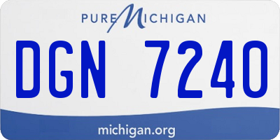 MI license plate DGN7240
