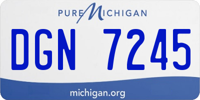 MI license plate DGN7245