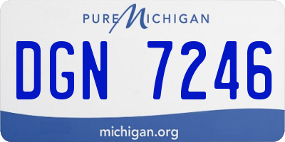 MI license plate DGN7246