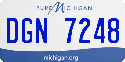 MI license plate DGN7248