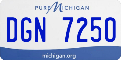 MI license plate DGN7250