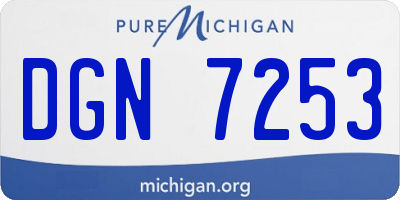 MI license plate DGN7253