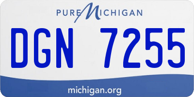 MI license plate DGN7255