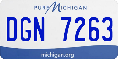 MI license plate DGN7263