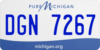 MI license plate DGN7267