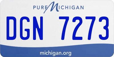 MI license plate DGN7273