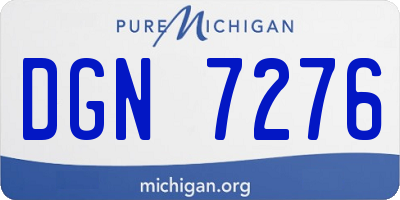 MI license plate DGN7276