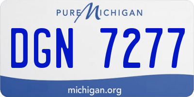 MI license plate DGN7277