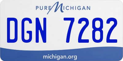 MI license plate DGN7282