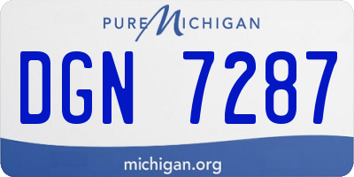 MI license plate DGN7287