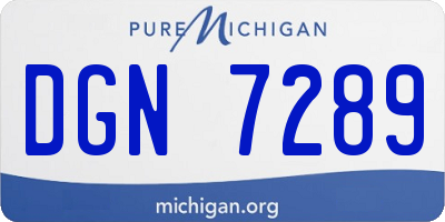 MI license plate DGN7289