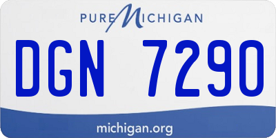 MI license plate DGN7290