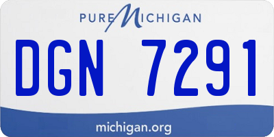 MI license plate DGN7291