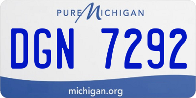 MI license plate DGN7292